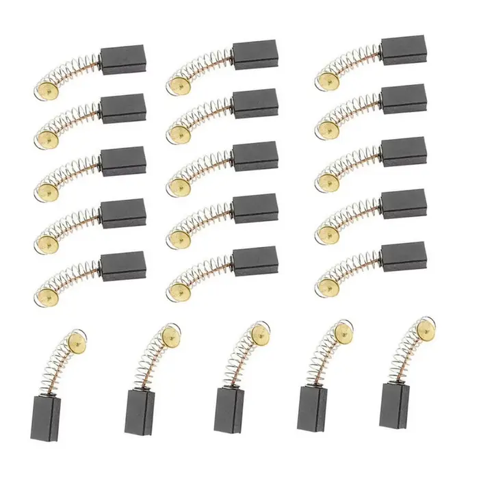 Brosses en carbone à plumes pour moteur, brosses en 2,4, meuleuse d'angle, tondeuse, marteau électrique, outil Acce, 5x8x15mm, 20 pièces