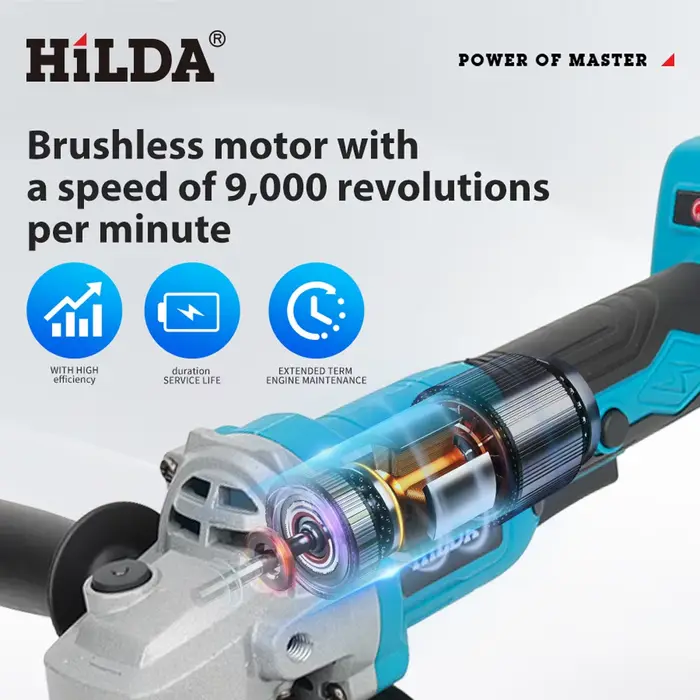 HILDA 21V meuleuse d'angle sans brosse à main coupe outil électrique Rechargeable Machine de polissage