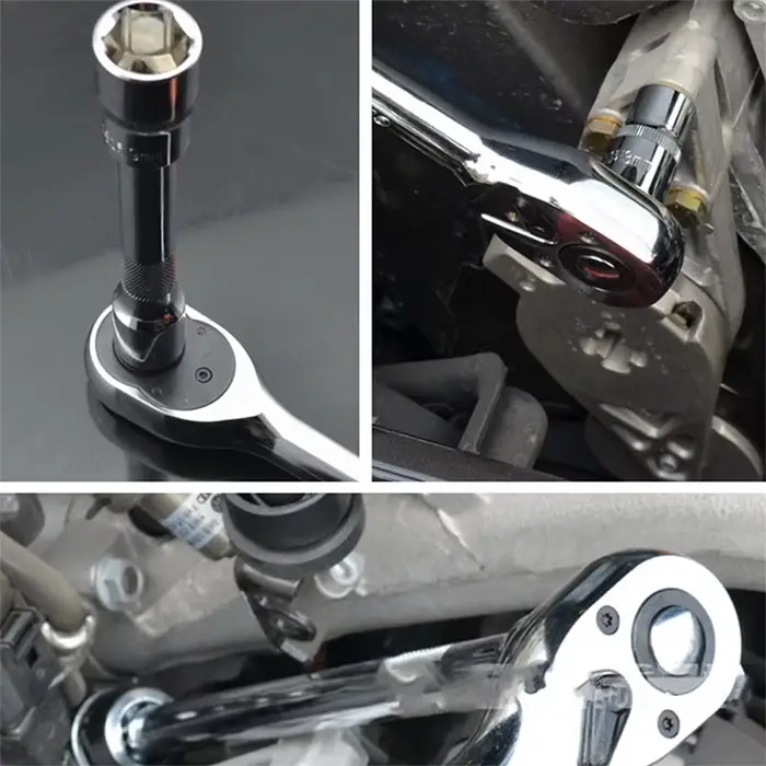 Jeu de clés à douille à cliquet, outil de réparation automobile, clé dynamométrique à cliquet, Kit c
