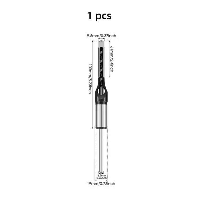 Adaptateur de foret à trous carrés pour outils électriques - Accessoire professionnel - Scie cloche pour le travail du bois - Ciseau de coupe - Ensemble de forets