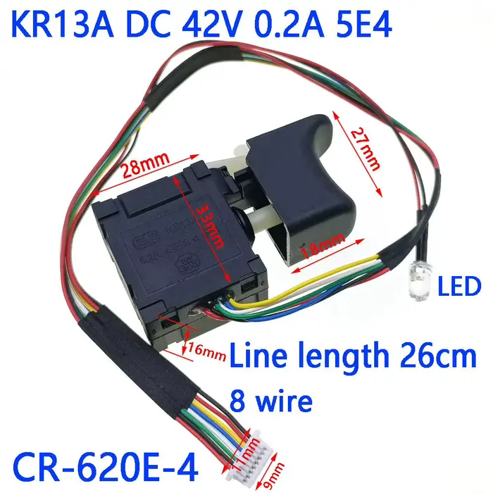 Perceuse électrique DC 36V 42V 60V