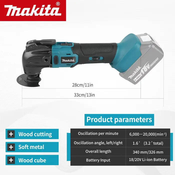 Outil oscillant sans fil Makita 18V sans balais