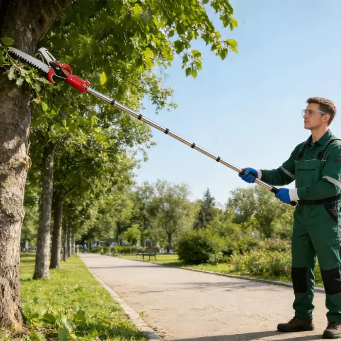 Scie à poteau d'arbre télescopique légère