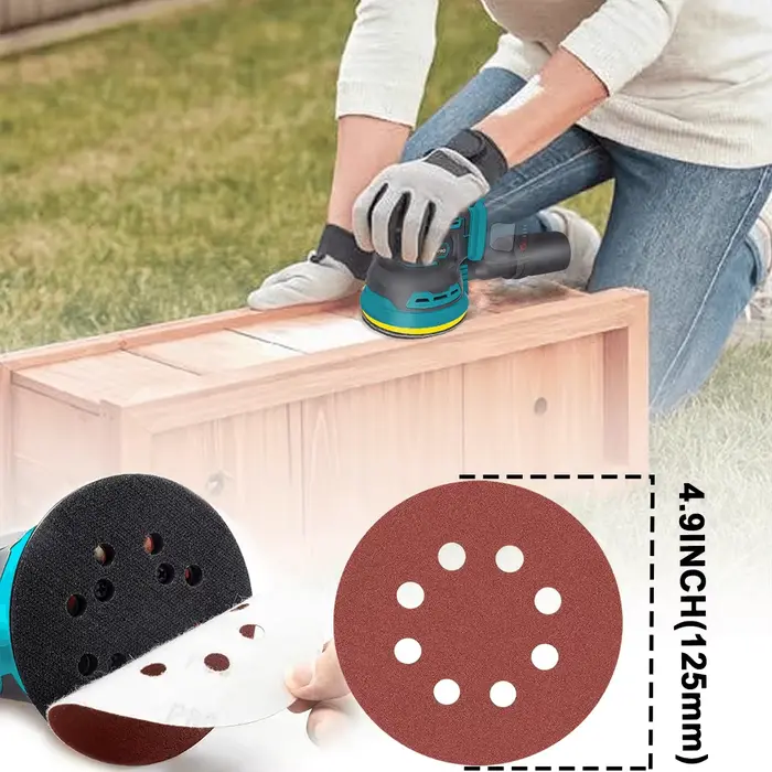 PATUOPRO 125mm ponceuse électrique orbitale aléatoire sans brosse meuleuse à bois outils électriques