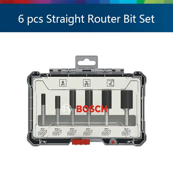 Jeu de fraises à queue de 1/4 po Bosch Professional pour le travail du bois, en carbure, pour gravur