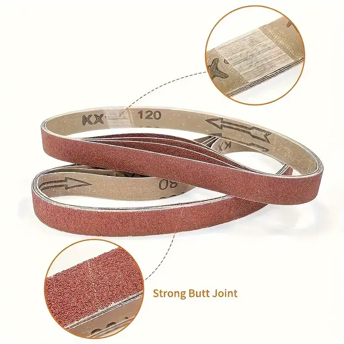 25 Pièces de papier abrasif 20-1/2 " x 3/4 " (520 x 20 mm)