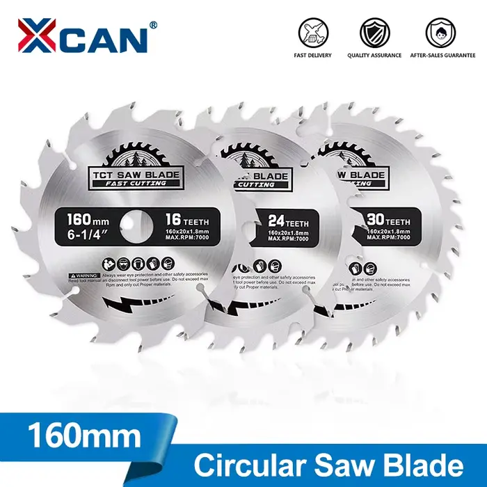 XCAN 1pc lame de scie circulaire 160mm disques de coupe du bois