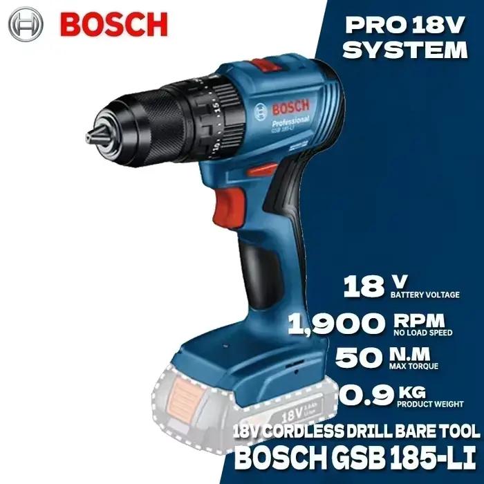 Perceuse à percussion sans fil Bosch GSB 185-LI 18V