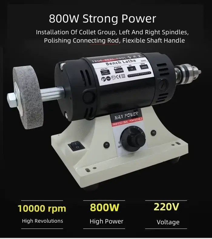 Meuleuse de banc électrique haute puissance 220V 800W pour le travail du bois