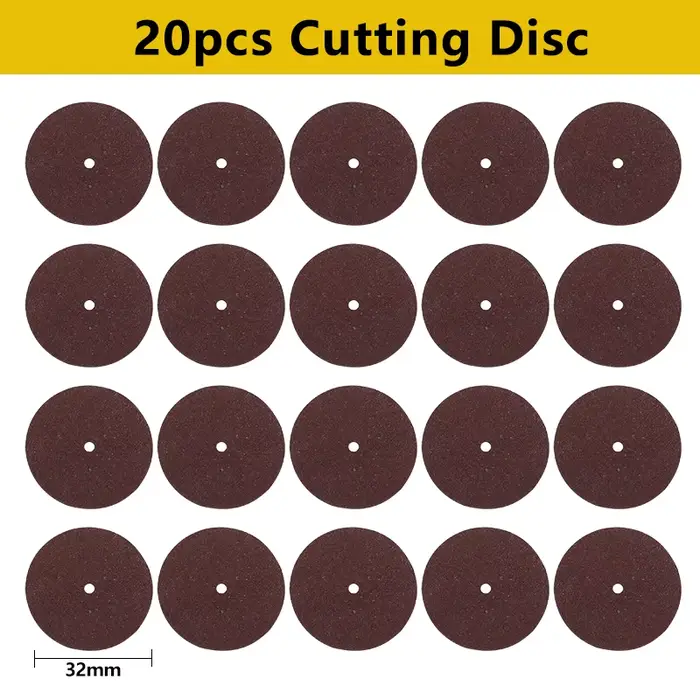 Disque de coupe abrasif 32mm avec mandrins de meulage pour accessoires Dremel, outil rotatif de coup