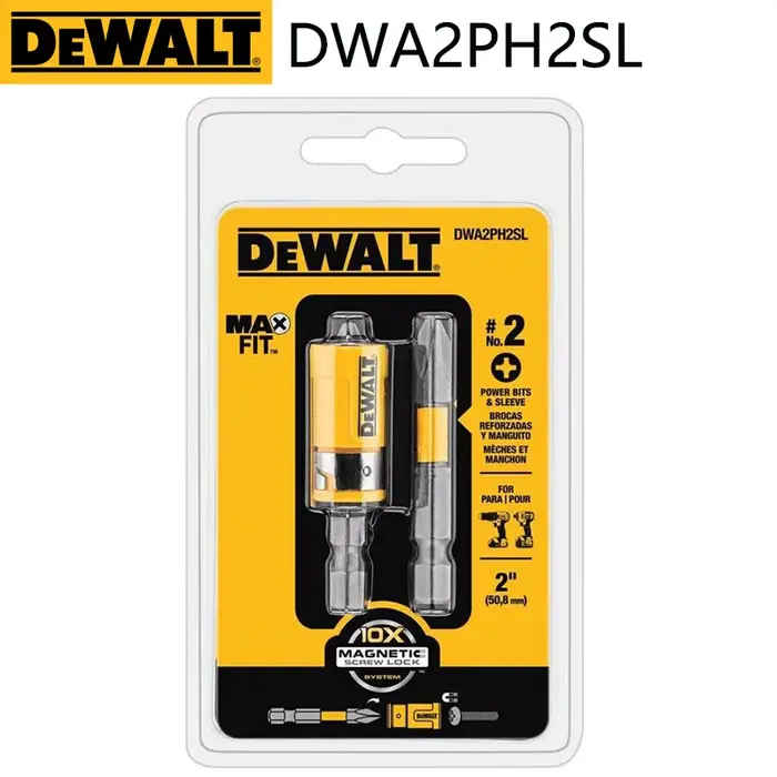 DEobcuT-Jeu de manchons Phillips #2, accessoires pour outils DWA2PH2SL, acier d'origine XCP3, foret 