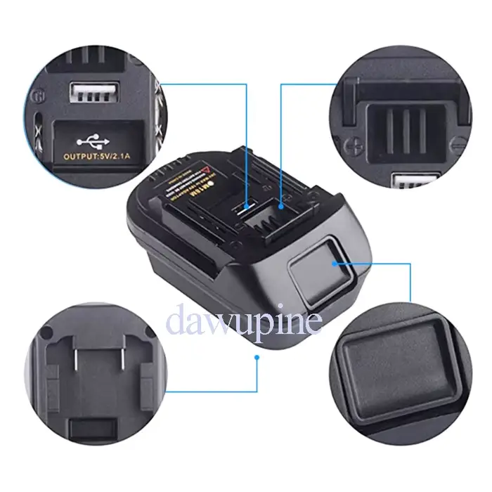 Adaptateur convertisseur DM18M pour Milwaukee pour M18 pour batterie Li-ion Dewalt 20V pour outils électriques Makita