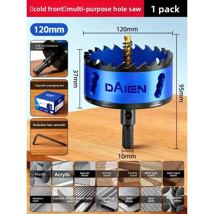 Jeu de scies cloches bi-métalliques multi-usages 150 mm 95 mm pour bois