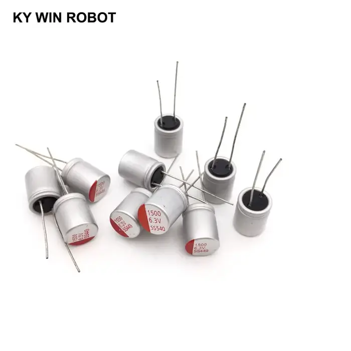 6.3V1500UF 10*13 DIP condensateur électrolytique solide 1500UF 6.3V 10X13mm