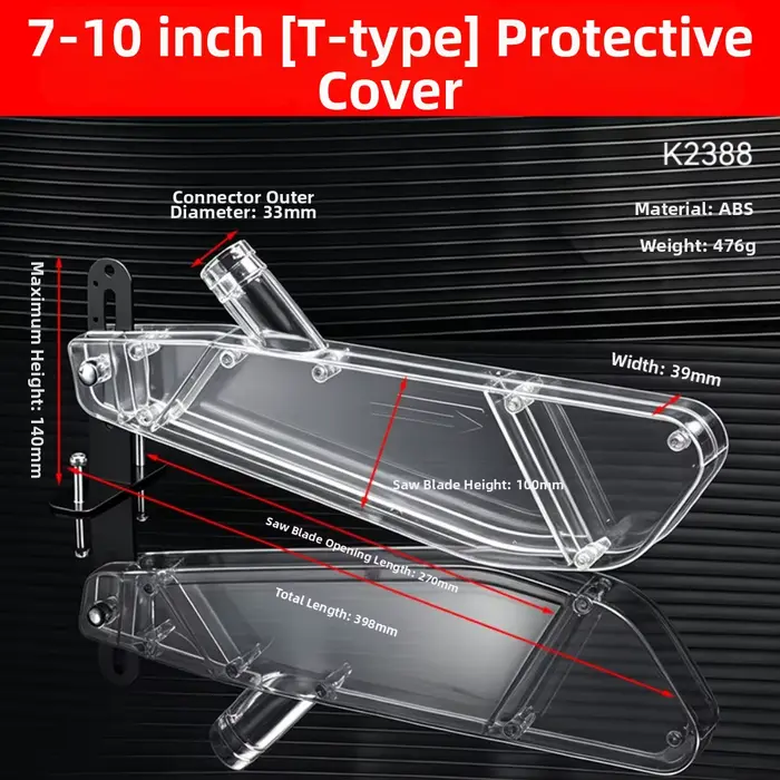 Couvercle de protection pour scie à table