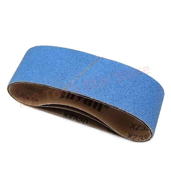 5 pièces de papier abrasif pour ponceuse à bande 533 * 75 mm, grains 40-320, en zircone, pour ponçag