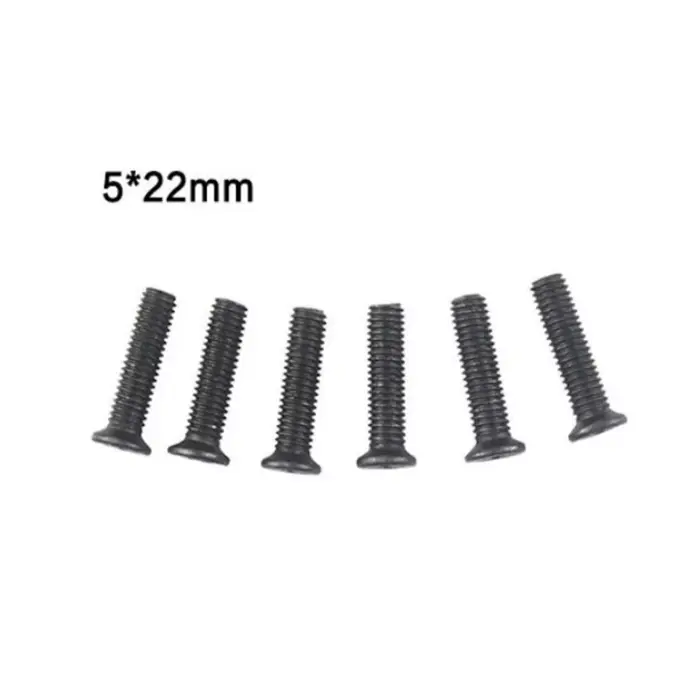 Vis de fixation à tête fraisée plate pour mandrin de perceuse 1/2''UNF 3/8''UNF, 6 pièces, M5 20mm M