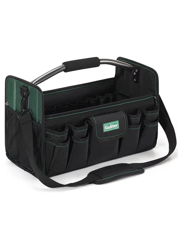 Sac à outils de 17 pouces, sacs à outils pour électriciens, sac fourre-tout robuste à ouverture supé