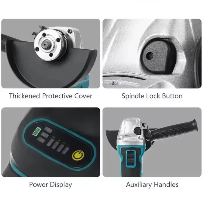 Makita – meuleuse d'angle sans balais DGA404, 125mm, batterie Li-ion, coupe sans fil, polissage, meu
