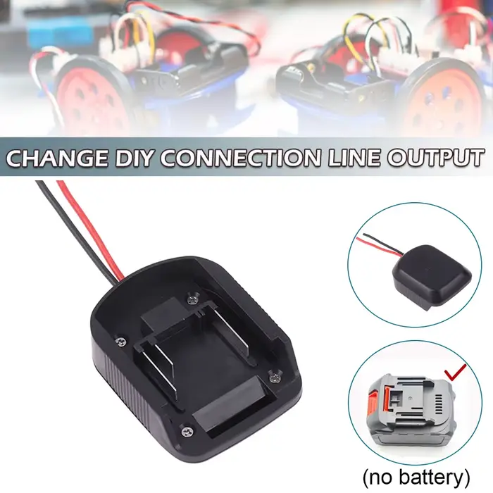 Connecteur de câble de batterie pour Makita18V, adaptateur de sortie de batterie Li-ion BL1830 BL184