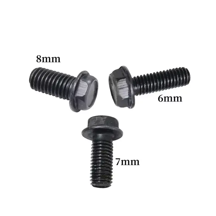 Vis de lame de scie M8 M7 M6, filetage gauche, bride hexagonale 6mm/7mm/8mm pour Machine à découper, pièces d'outils haute résistance et dureté 10 pièces