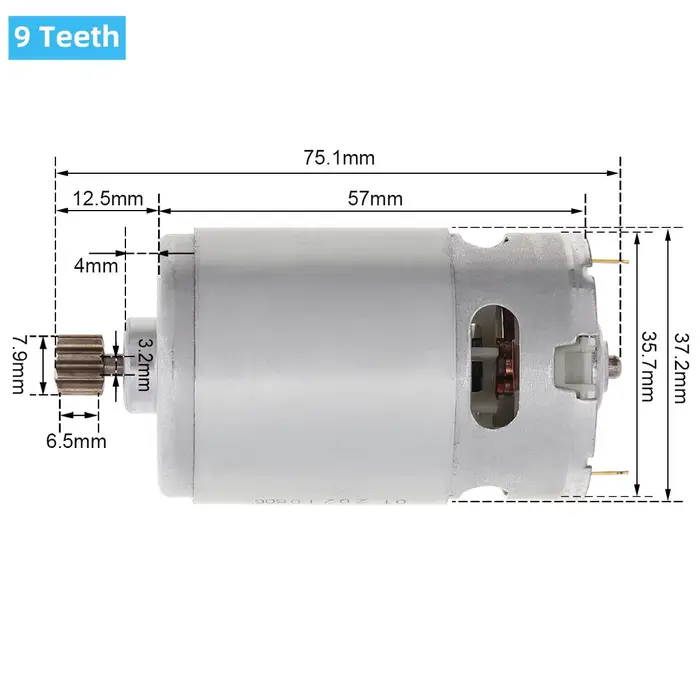 Moteurs RS550 DC 10.8V/12V/14.4V/16.8V/18V/21V/25V