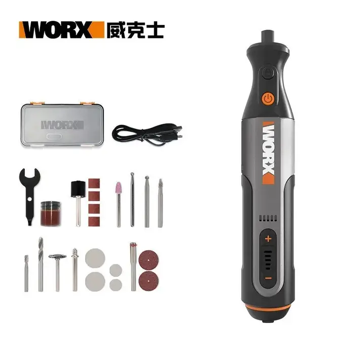 Worx WX106 outil rotatif 8V sans fil Mini perceuse gravure meulage polisseuse chargeur USB ensemble d'outils électriques à vitesse Variable