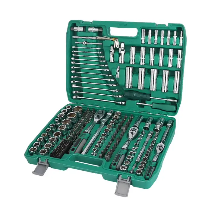 Ensemble d'outils en acier au carbone de 216 pièces, design type valise