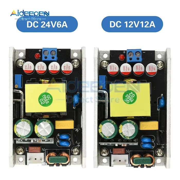 Alimentation GaN haute efficacité 150W AC 170-265V vers DC 24V/12V Protection contre les surcharges/court-circuits/surchauffe pour outil électrique LED