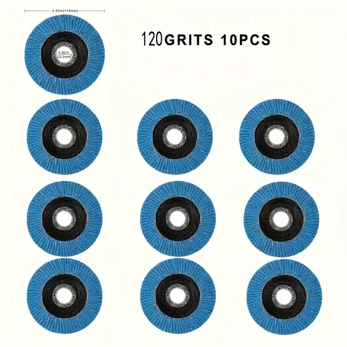10 disques à lamelles 4-1/2 pour meules de meuleuse