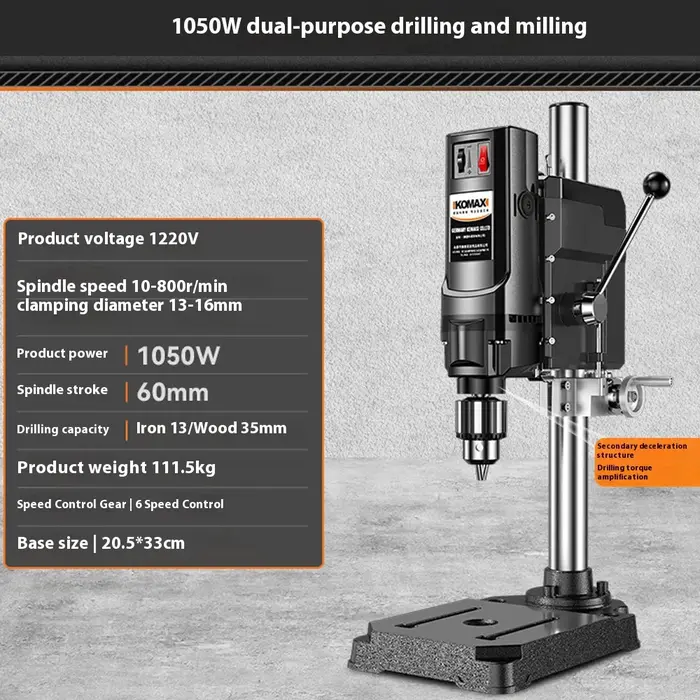 Perceuse d'établi multifonctionnelle 1050W