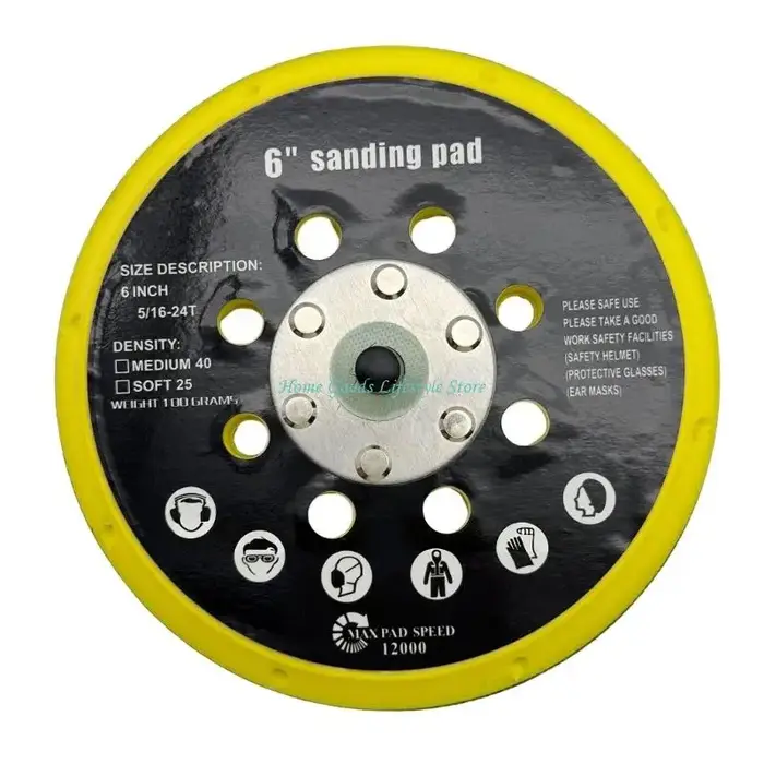 E74E plaque disque ponçage en plastique professionnelle 6 pouces pour ponceuse BO6030 BO6040 RO1