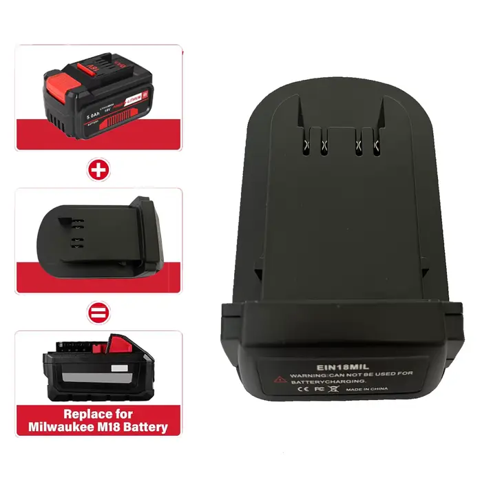 Adaptateur de batterie EIN18MIL pour Einhell vers Milwaukee, convertisseur de batterie Li-ion 18V po