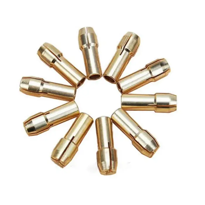 Ensemble de 10 pièces de mandrin de meuleuse électrique, mandrins de perceuse, pince 4.2mm 0.5-3.2mm, Mini meuleuse, mandrin en cuivre, ensemble d'accessoires
