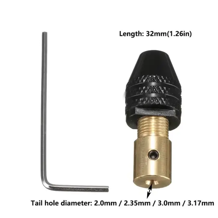 Mandrin multifonction universel pour perceuse électrique, petit outil de mandrin, meuleuse électrique, pince de serrage durable, 0.3-3.4mm