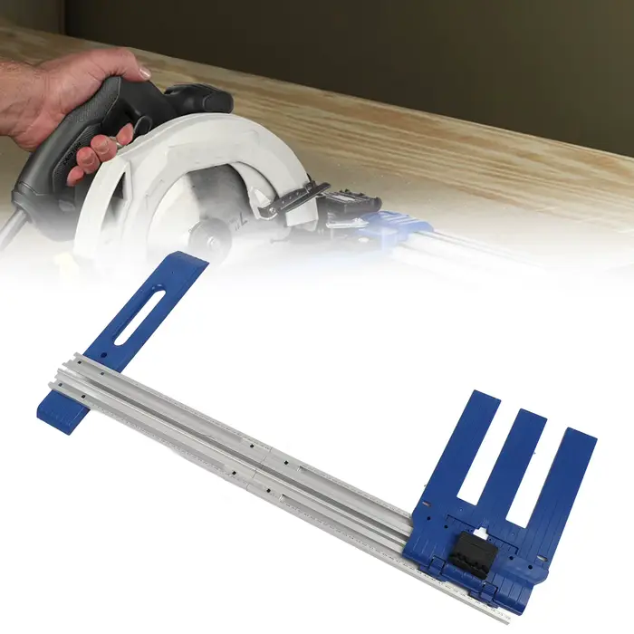 Rail de scie circulaire multifonctionnel en alliage d'aluminium pour le travail du bois et la menuiserie