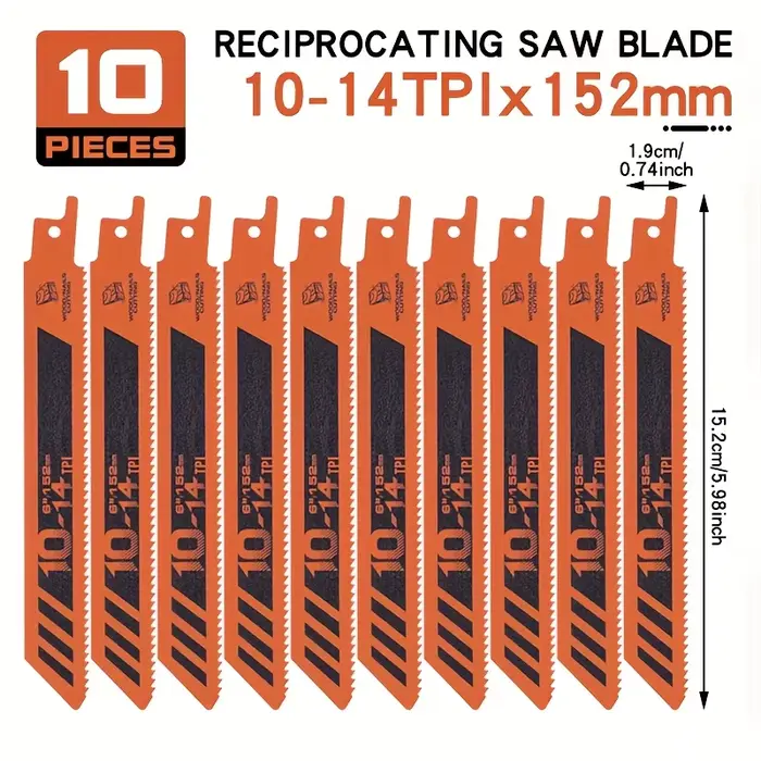  Lames de scie sabre 10 pièces-acier à haute teneur en carbone