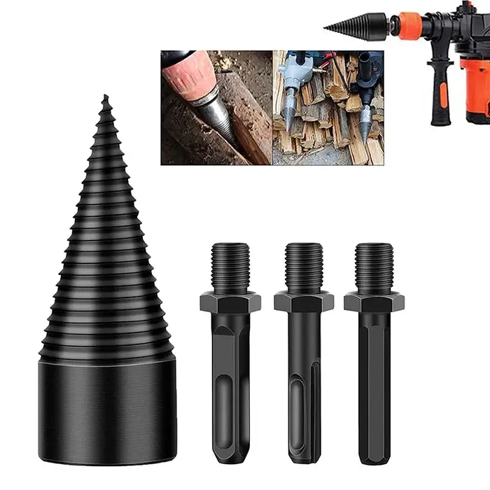 1 ensemble 32-50mm séparateur de bois de chauffage Machine foret cône