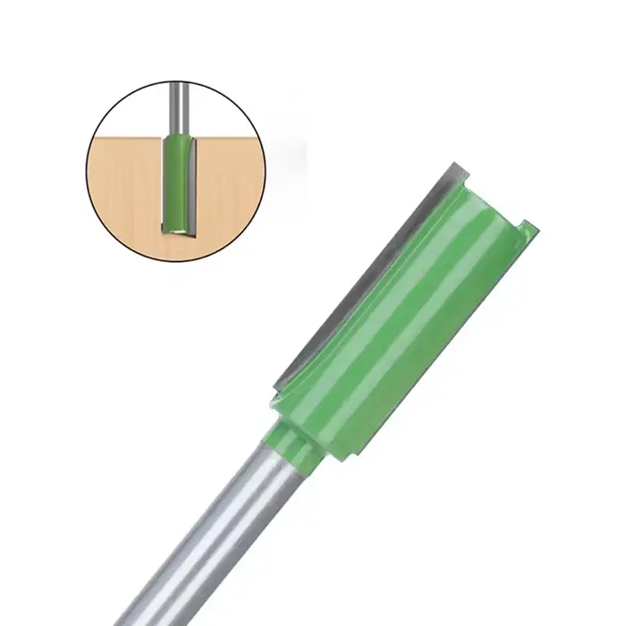 Fraise droite à double denture de 1/4'' (6 mm) pour le bois