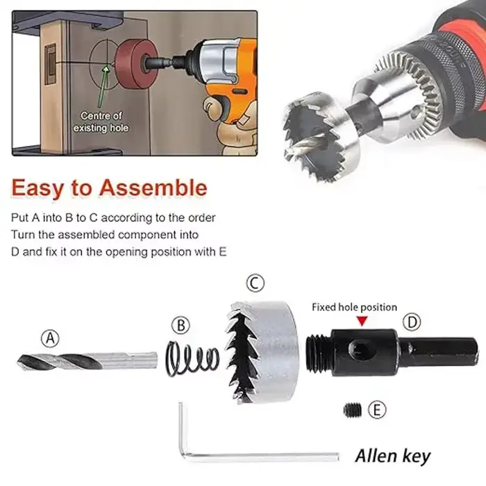 Kit de scies cloches HSS 5 pièces