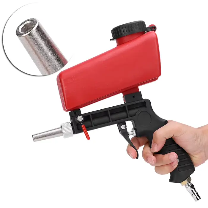 Sableuse pneumatique portative industrielle - Réglable pour le traitement de surface de précision