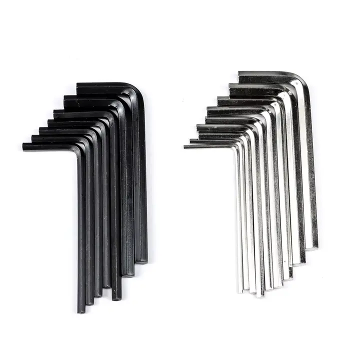 NINDEJIN – clé allen hexagonale en forme de L, 2 à 20 pièces, en acier au carbone, 0.9mm, 1.5mm, 2mm