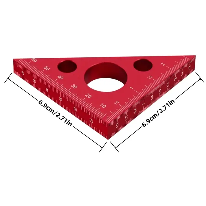 Règle de traçage en aluminium pour charpentier, ensemble carré multi-angle, précision en T, travail 