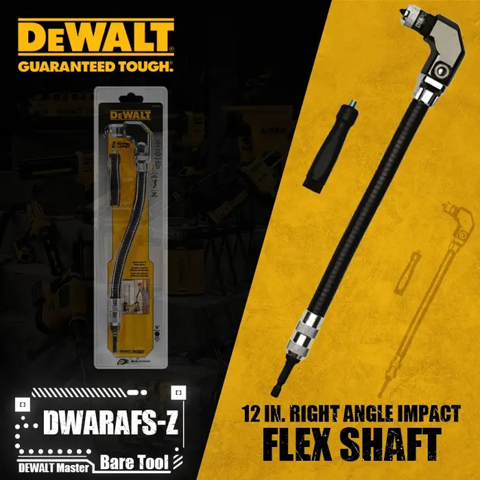 DEWALT DWARAFS-Z Accessoires pour outils électriques à arbre flexible à angle droit de 12 po
