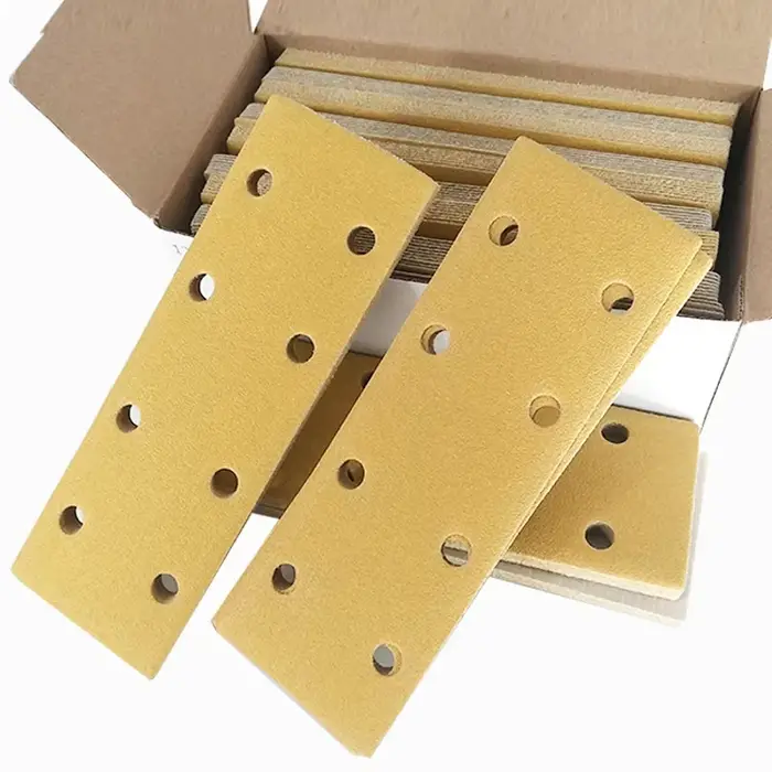 Papier de verre abrasif 70x198mm carré 8 trous bande Abrasive sans poussière antiadhésive grain 80-400 gommage utilisé
