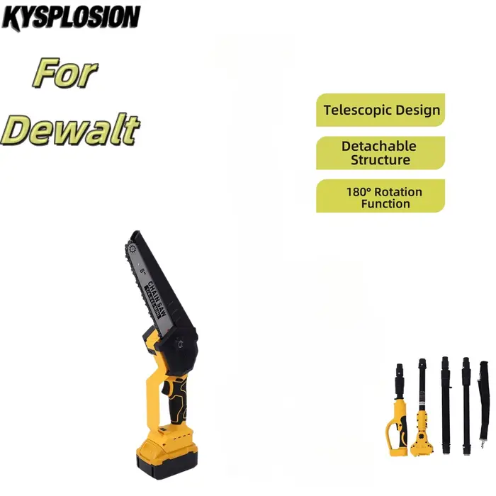 Tronçonneuse électrique sans balais 3 en 1 de 8 pouces, ciseaux de 28MM, pôle télescopique, outil d'