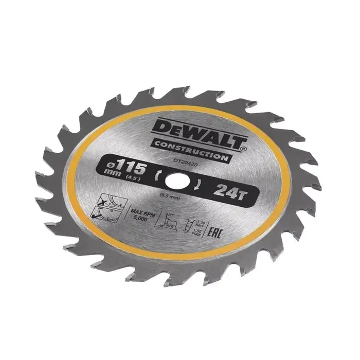 DEWALT DT20420 lame de scie circulaire sans fil encadrement 115mm x 9.5mm 24T menuiserie professionnel coupe tranchante accessoires d'outils électriques