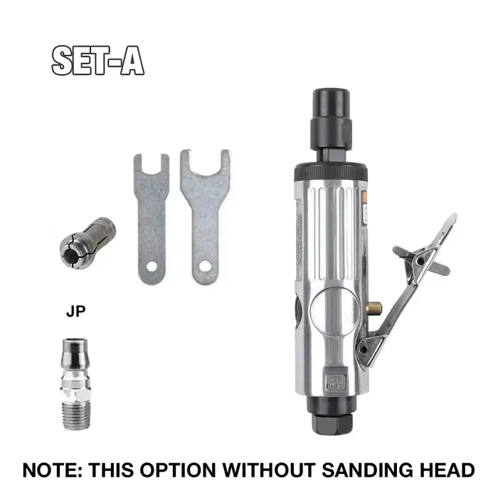 Meuleuse pneumatique, avec pinces de serrage de 1/4 " et 1/8 ", outil pneumatique, kit d'outils de m