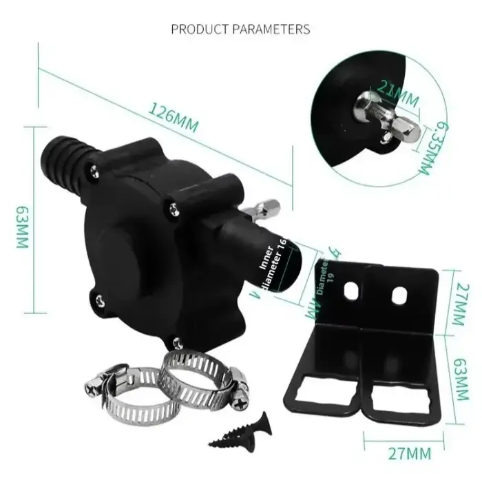 Pompe à eau électrique portable auto-amorçante pour transfert de liquides (huile, eau) pour maison, jardin et extérieur