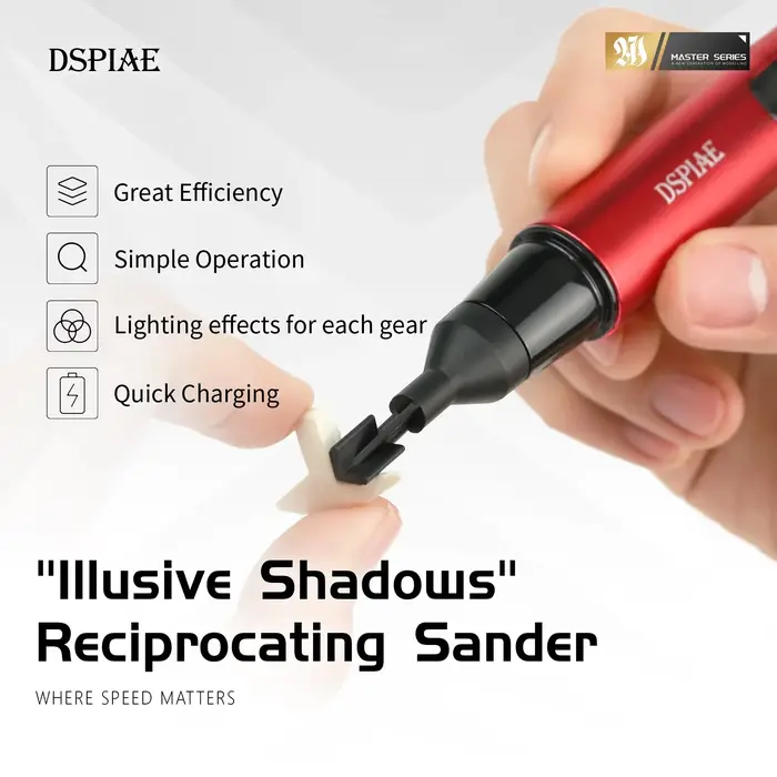 DSPIAE ES-A ponceuse alternative stylo de meulage électrique modèle en plastique tête de papier de ponçage